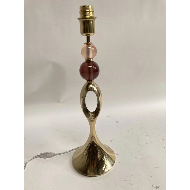 Murano Crystal & Bronze Lamps, Set of 2, in Flawless conditions. Designed 1970 to 1979 This piece is attributed to the...