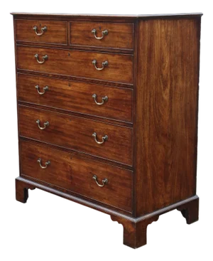 Large Antique Georgian Mahogany Chest of Drawers, Late 18th Century