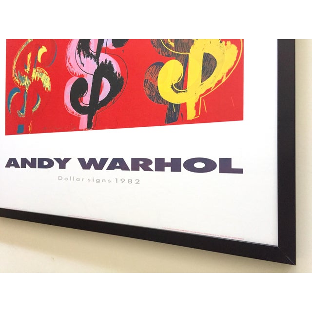 Andy Warhol Estate Vintage 1989 1st Edition Lithograph Print Large Framed Pop Art Poster " Dollar Signs " 1982 For Sale - Image 12 of 12