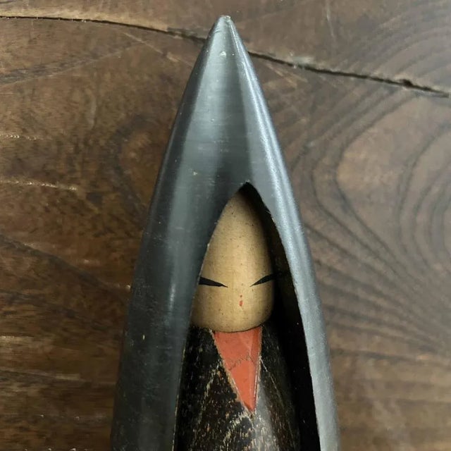 Fuyu No Shojo Winter Girl Sosaku Kokeshi by Shozan Shido, 1960s For Sale - Image 6 of 12