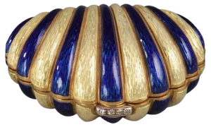 Gold, Enamel & Diamond Pill Box, Early 20th Century