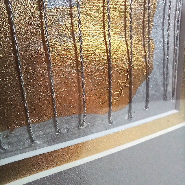 2000 - 2009 Florence Alfano McEwin Mixed Media Assemblage Black Bird in Silver Cage Framed For Sale - Image 5 of 8