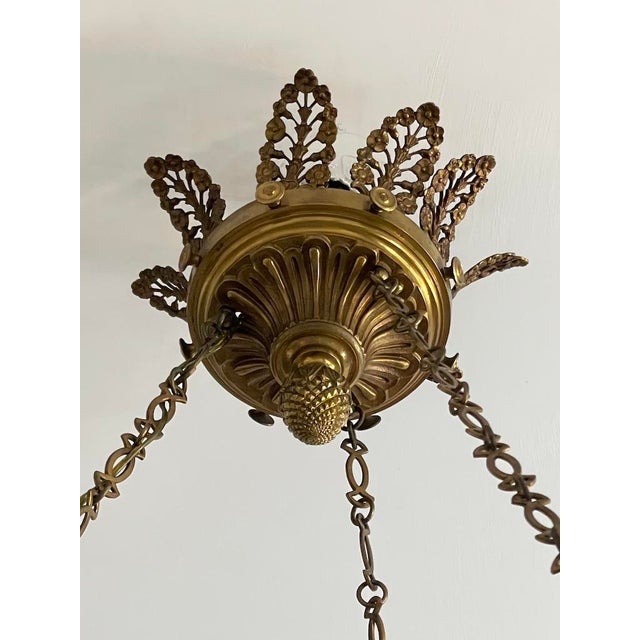 19th Century Crystal Chandelier with Leaves For Sale - Image 5 of 13