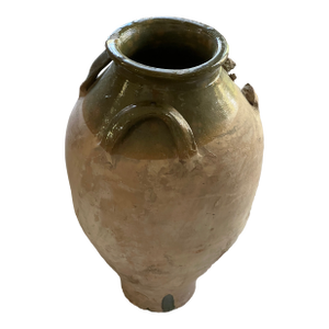Vintage Green Olive Jar