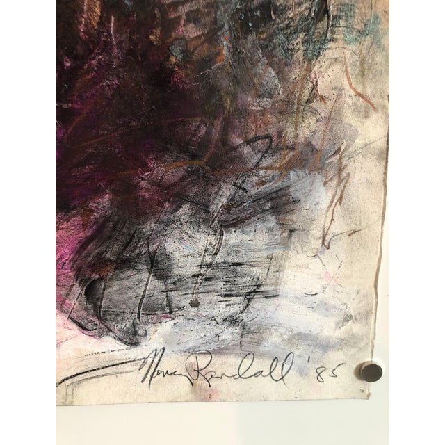 Nancy Randall, Mixed Media Painting Minnesota Woman Artist Figurative Abstract, 1985 For Sale In Miami - Image 6 of 7