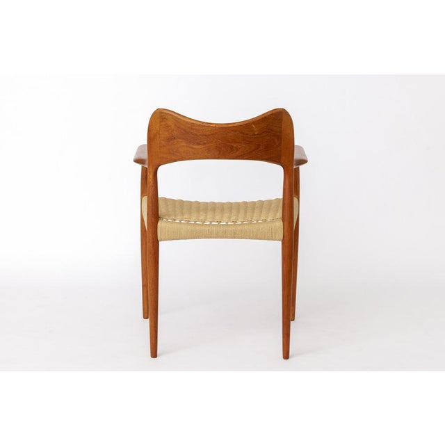 Vintage Danish Teak Armchair by Arne Hovmand-Olsen for Mogens Kold, 1960s For Sale - Image 4 of 10