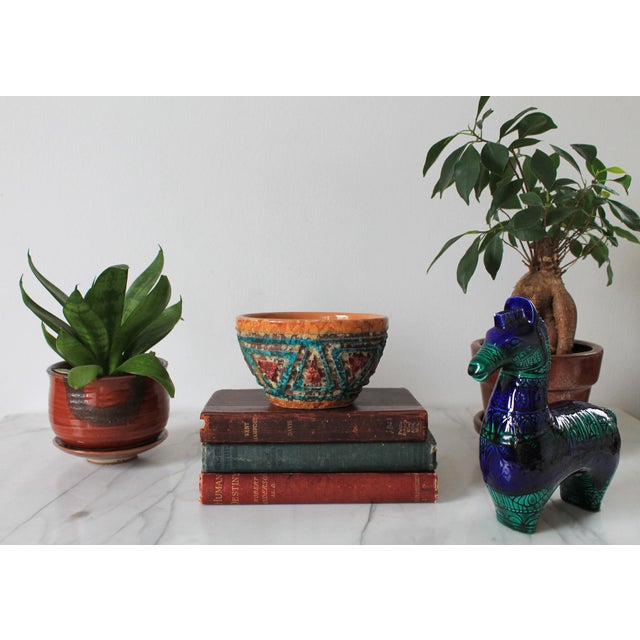 Mid 20th Century Vintage Italian Pottery Bowl For Sale - Image 5 of 8