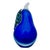 Sommerso Art Glass Pear in Shades of Blue For Sale