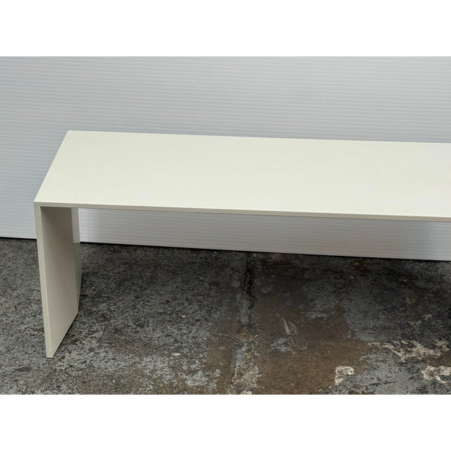 White Custom Design White Lacquered Side Table For Sale - Image 8 of 12