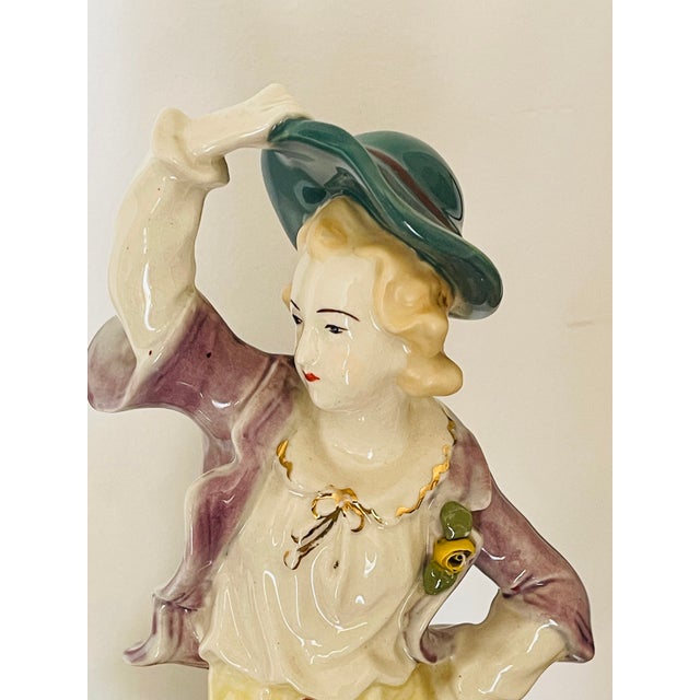 1900 - 1909 Rare Antique Austrian Vienna Werkstate Jugendstil Ceramic Sculptures Pair For Sale - Image 5 of 7