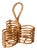French Riviera Bottle Rack in Curved Bamboo and Wicker, Italy, 1970s For Sale