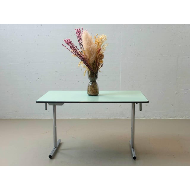 Turquoise Kelko Folding Table, 1980s For Sale - Image 10 of 10
