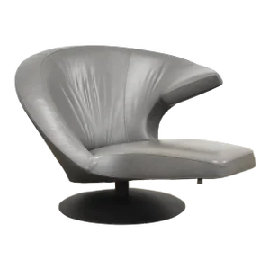 Parabolica Swivel Chair / Chaise Leolux Grey Leather