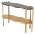 Luxxu Marble Top Two-Tier Brass "Craig" Table For Sale