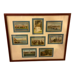 1920s Harvard Postcards Framed