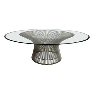 Coffee Table in Steel and Glass from Warren Platner, 1962 For Sale