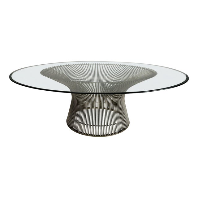 Coffee Table in Steel and Glass from Warren Platner, 1962 For Sale