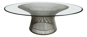 Coffee Table in Steel and Glass from Warren Platner, 1962