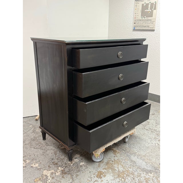 Restoration Hardware Restoration Hardware Maison Four Drawer Dresser, Antiqued Black For Sale - Image 4 of 12