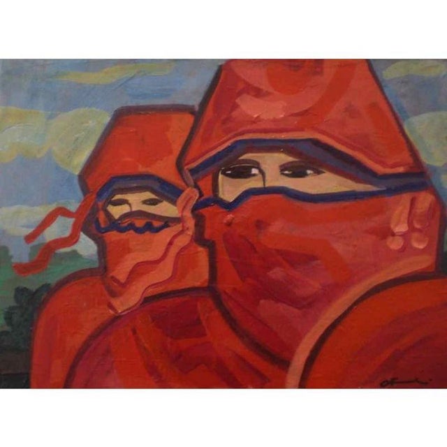 Carlo Massimo FRANCHI Tuareg at Casablanca oil on canvas hand signed lower right 30 x 40 cm This piece is attributed to...