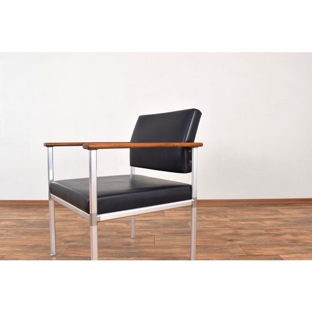 Black Mid-Century Modern German Lounge Chair from Lübke, 1960s For Sale - Image 8 of 13