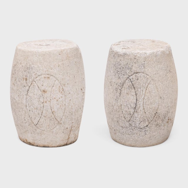 Antique Chinese Etched Marble Prosperity Drum, 19th Century For Sale In Chicago - Image 6 of 6