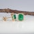 2020s Solid 14k Gold, 2.1ct Zambian Emerald Earrings With Earth-Mined Diamonds Halo For Sale - Image 5 of 6