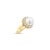 Contemporary Freshwater Pearl Diamond Ring .50cttw 14K Yellow Gold, Size 5 For Sale - Image 3 of 5