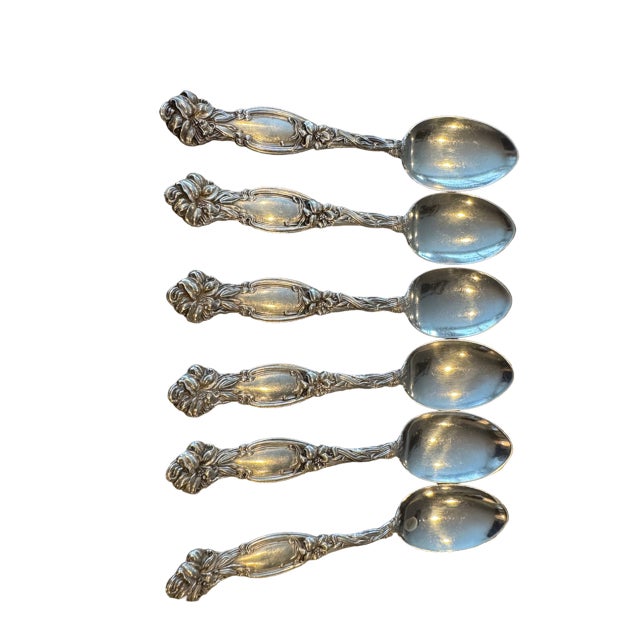 Antique International Silver "Frontenac" Sterling Silver Teaspoons. 5.875" length. No Monogram. Per Piece, 6 Available....