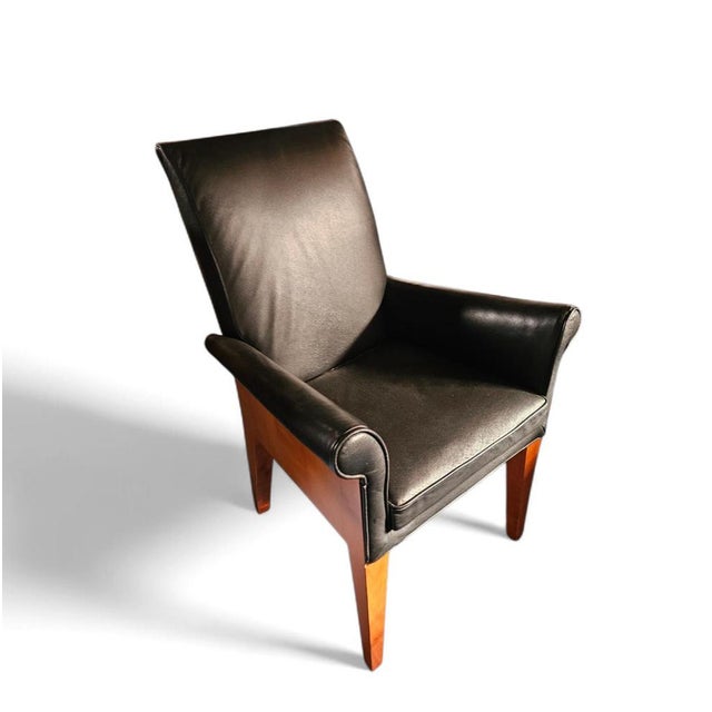 Paramount Chair in Black Leather by Philippe Starck for Driade, 1989 For Sale - Image 5 of 16