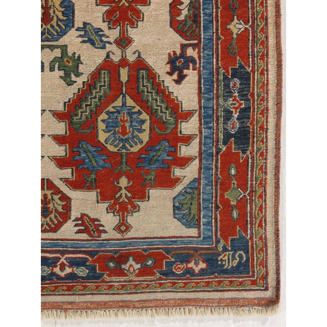 Tribal Antique Caucasian Sumak Rug 4'8" X 7'0" For Sale - Image 3 of 6