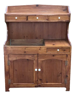 Vintage Pine Farmhouse Country Drysink