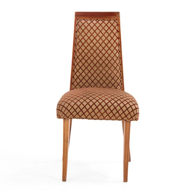 Elegant and finely proportioned, this set of ten dining chairs reflects the refined Neoclassical Modernism associated with...