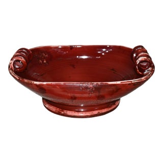 1960s Fortunata Tuscany Italy Studio Hand Crafted Majolica Pottery Sculptural Bowl Planter For Sale