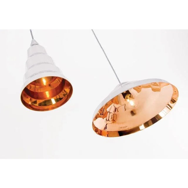 Tom Dixon Tom Dixon Step Beat Fat White Pendant Light Fixture, Copper, Contemporary, Uk For Sale - Image 4 of 4