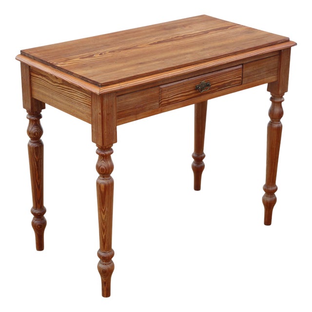 Antique Pitch Pine Desk or Side Table, 19th Century For Sale