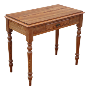 Antique Pitch Pine Desk or Side Table, 19th Century