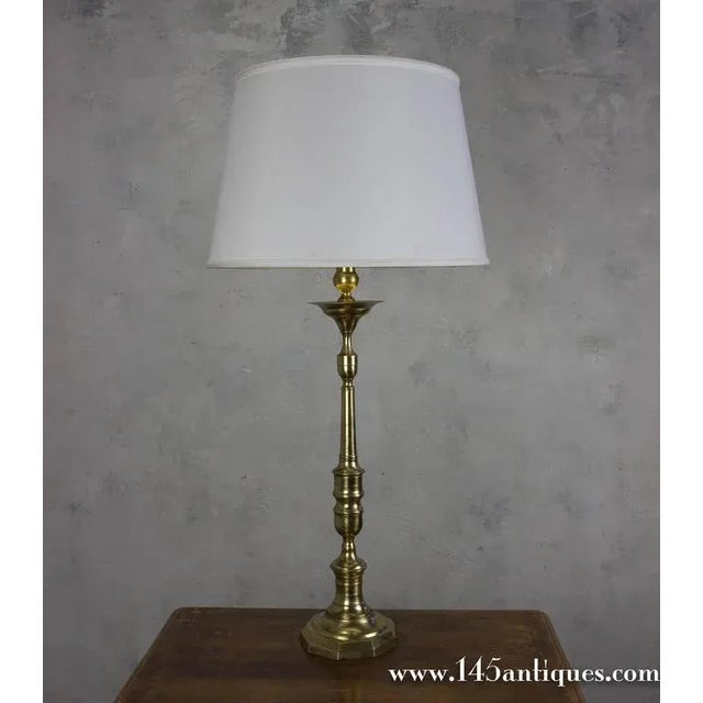 English French Bronze and Brass Table Lamp, 1940s For Sale - Image 3 of 9
