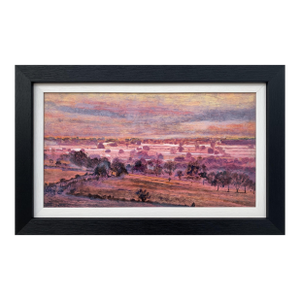 Winter Trees Landscape on a Misty Morning With Pinks & Purples by British Artist, 2000