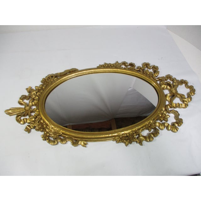 Vintage Syroco Hollywood Regency Rococo Gold Mirror For Sale - Image 9 of 11