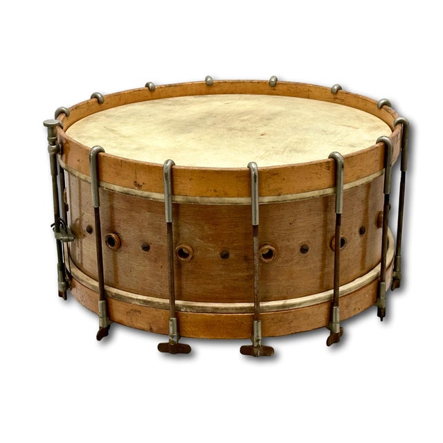 Fine Quality Antique American Wood Snare Drum by Warburg & Co. Worcester Massachusetts Circa Early 1900s - Decorative For Sale - Image 14 of 18