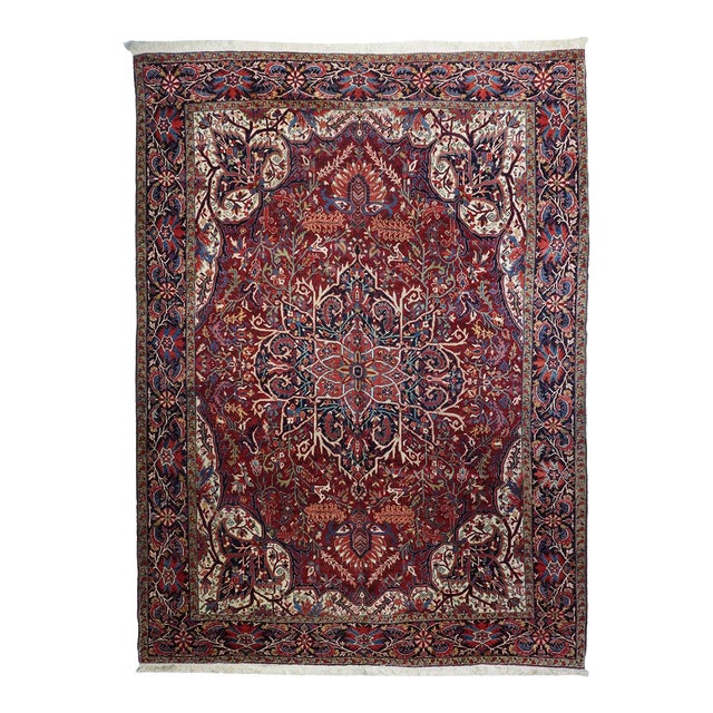 1940s Vintage Heriz Rug 10'4'' X 14'0'' For Sale