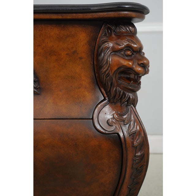 Regency Style Marble Top Lion Head Chest For Sale In Philadelphia - Image 6 of 17