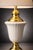 Hollywood Regency Late 20th Century Hollywood Regency White Fluted Ceramic & Brass Urn Table Lamp, 34” For Sale - Image 3 of 8