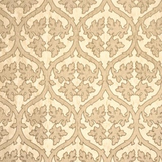 Sample - Schumacher Ravenna Embroidery Fabric in Camel For Sale