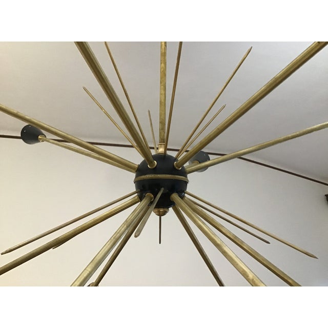 1950s Sputnik Brass Ceiling Lamp, 1950s For Sale - Image 5 of 7