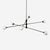 Three Tier Chandelier, Black, 51.5in H, 3 Inch Glass Globes, by Research.Lighting, Modern, Minimal Hanging Light For Sale In New York - Image 6 of 10