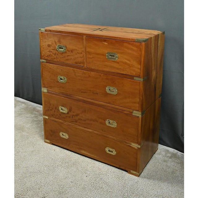20th Century Mahogany Marine Chest of Drawers, India For Sale - Image 4 of 18