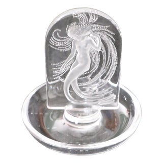 Mid 20th Century Lalique Naiade Ring Dish For Sale
