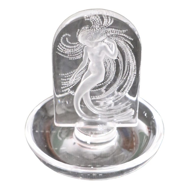 Mid 20th Century Lalique Naiade Ring Dish For Sale